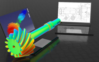 3D rendering - helix gear shaft analysis