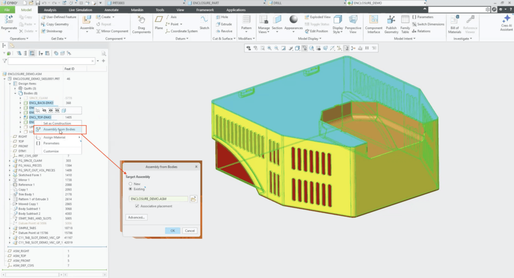 Creo 13 Updates - Creo 13 Tutorials - Multi-Body Assemblies